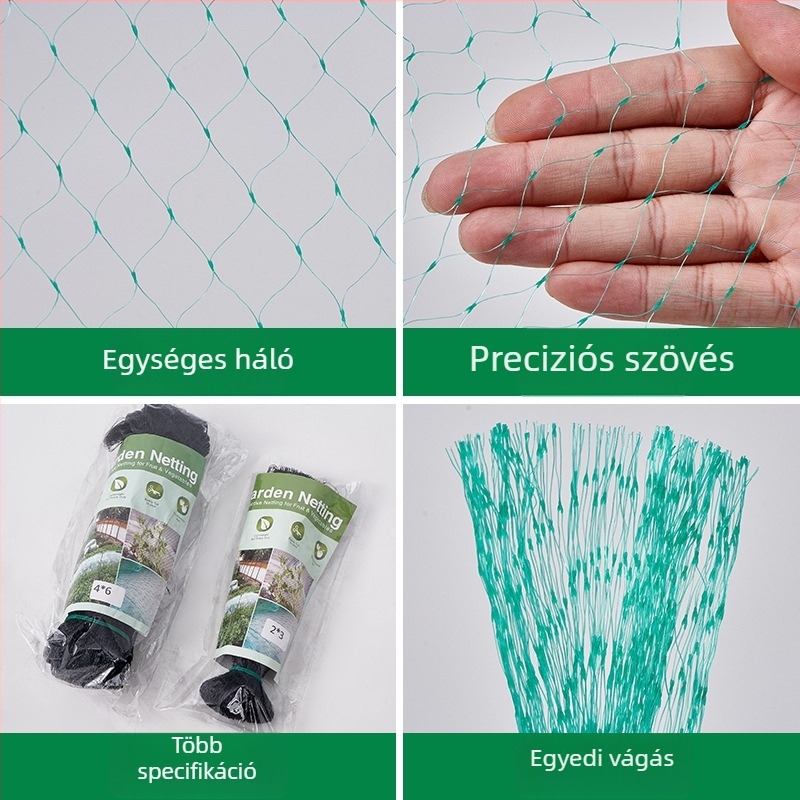 Madárvédő háló mezőgazdaságra és kertekre – védelem szőlőkre, tavakra, gyümölcsösökre és tenyésztéshez