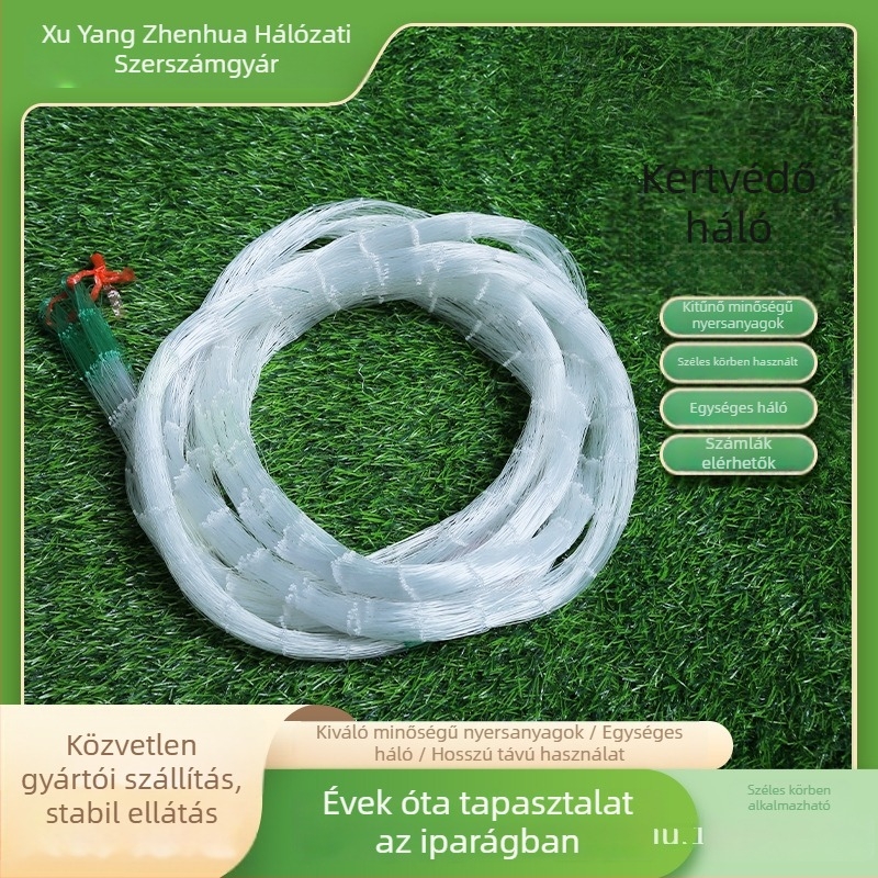 Üvegházhoz és gyümölcsöskerthez háló – rovar-, madár-, jégeső elleni, kígyóháló, tenyésztéshez; nylon/polietilén