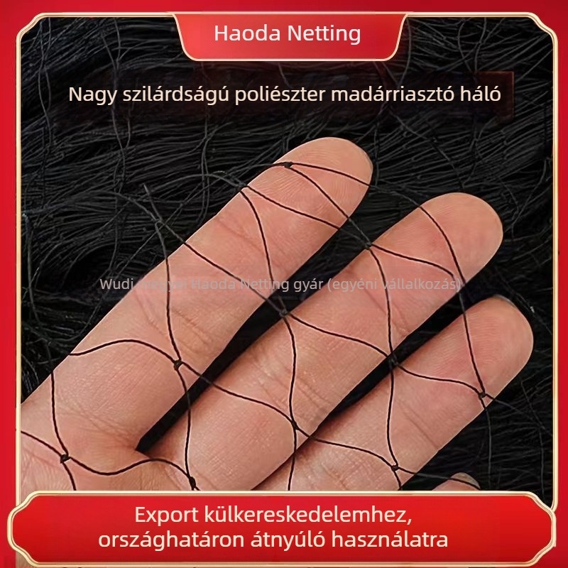 Poliészter fonott védőháló ültetvényekhez és állattenyésztéshez, címkézési specifikációkkal