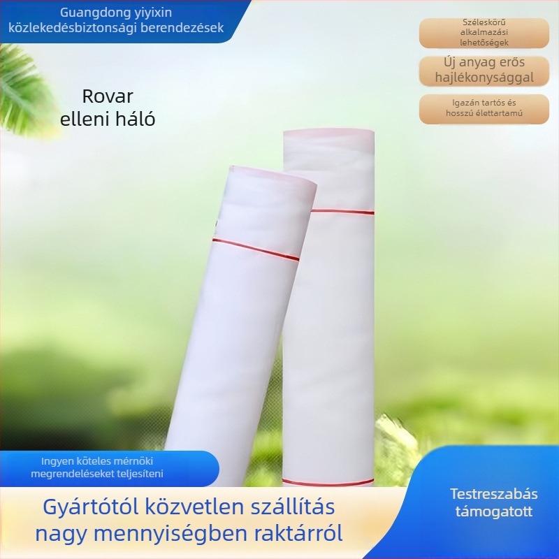Nylon mezőgazdasági háló gyümölcsfákhoz – szúnyog- és rovarvédelmi háló, polietilén madárháló, megerősített, szélálló, huzalátmérő 1–3 mm, Yue Yixin márka