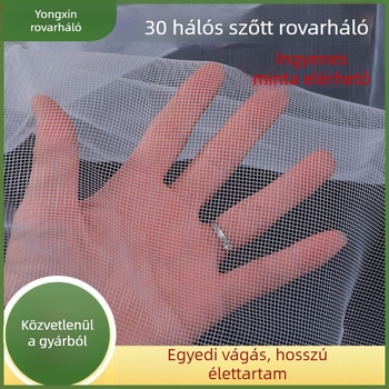 30-mesh rovarháló csavart szálból, gyümölcsösökhöz, kertekhez, üvegházakhoz és zöldségekhez (polietilén)