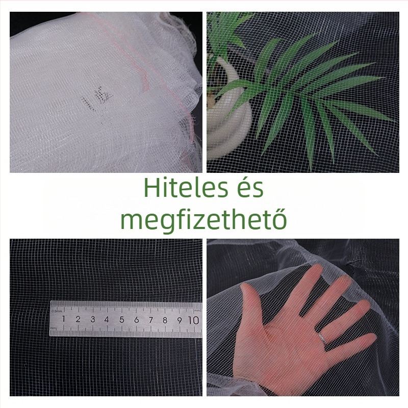 30-mesh rovarháló csavart szálból, gyümölcsösökhöz, kertekhez, üvegházakhoz és zöldségekhez (polietilén)