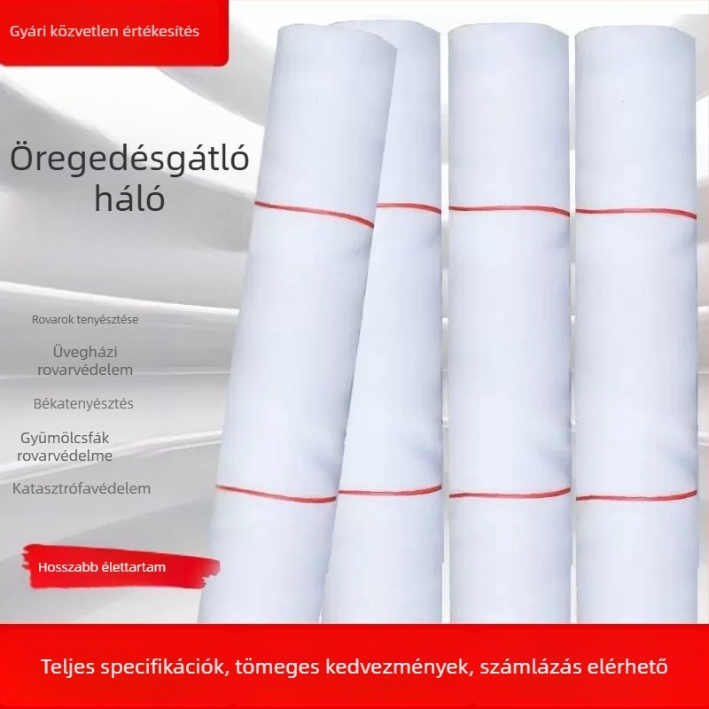 60 szemű erősített rovarháló zöldségekhez, gyümölcsökhöz és fáknak – üvegházban