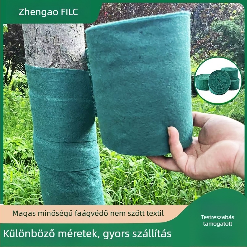 Fa körbetekerő kendő – nemszőtt textil szigeteléssel és nedvességmegtartással, fa védelmére, kertészeti dísz, márka Other