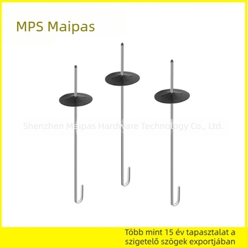 J-formájú szigetelő csipesz, rozsdamentes acél és alumínium, napelemekhez madárvédő hálóhoz, hővezetés 0.035, használati hőmérséklet 500