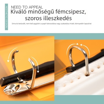 A5-ös átlátszó műanyag 2 lyukú mappa, nagy kapacitású számlák és dokumentumok tárolására