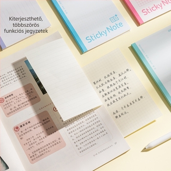 Deli hajtogatható noteszbővítő matrica, vízszintes rács, 400 lap/csomag