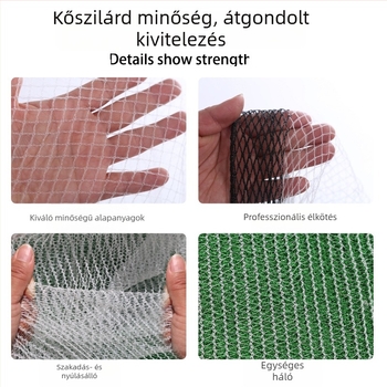 Jégeső elleni háló gyümölcsös- és mezőgazdasági területekhez, félhold alakú háló almák és szőlő védelmére, fehér romboid alakú védőháló