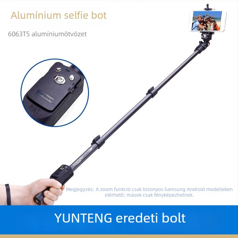 Bluetooth távirányítós selfie bot, YT-1288 modell, alumíniumötvözet, Yunteng
