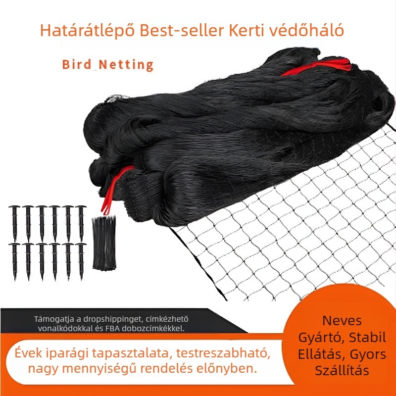 Megvastagított baromfitartási háló, erkély macskaháló, nylon háló, madárvédő háló tavakhoz és gyümölcsösökhöz