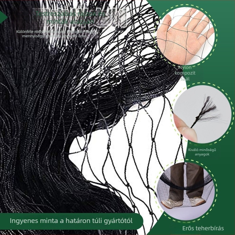 Megvastagított baromfitartási háló, erkély macskaháló, nylon háló, madárvédő háló tavakhoz és gyümölcsösökhöz