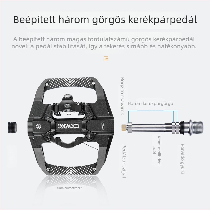GIYO CX-159 MTB pedálok, alumínium ötvözet, csapágyas, zárható/lapos pedálok, testreszabás elérhető