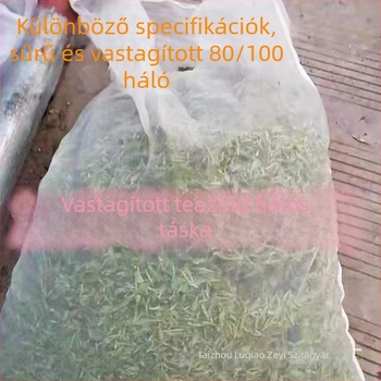 Vastagított nejlon hálós zacskó, 80–100 hálószemmel, tea levelekhez, sonkához, szalonnához, halakhoz és tenger gyümölcseihez