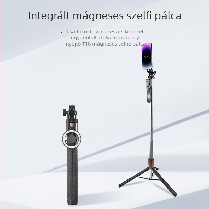 Selfie stick Bluetooth-szal és távirányítóval, rozsdamentes acélból, testreszabható