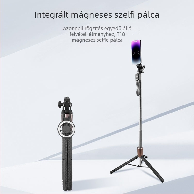 Selfie stick Bluetooth-szal és távirányítóval, rozsdamentes acélból, testreszabható