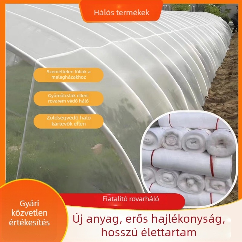 Kártevő-mentes háló zöldségek és gyümölcsök ültetéséhez, 60-os háló, PE anyag, nyílás 1,3 mm, termékkód 20260120