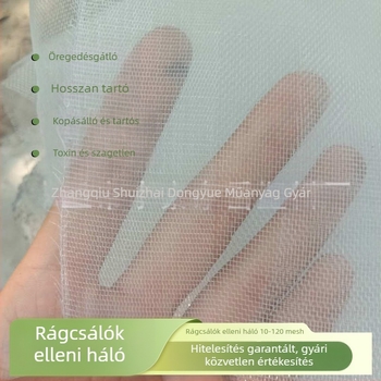 Rovarvédő hálófedél üvegházhoz – Polietilén, háló szemek 10–120, vezeték átmérő 9–25, Dongyue, élettartam 3–5 év