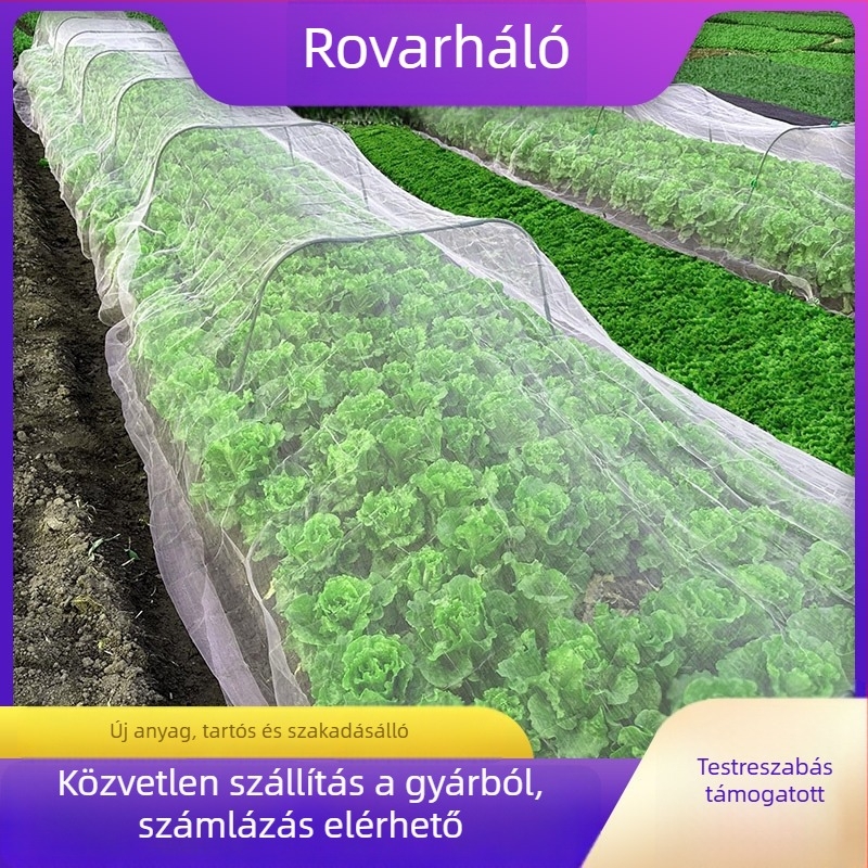Rovarvédő háló zöldségekhez, üvegházhoz és gyümölcsfákhoz, HDPE háló