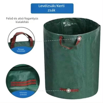 Kerti lombgyűjtőzsák, nagy kapacitású lombtároló