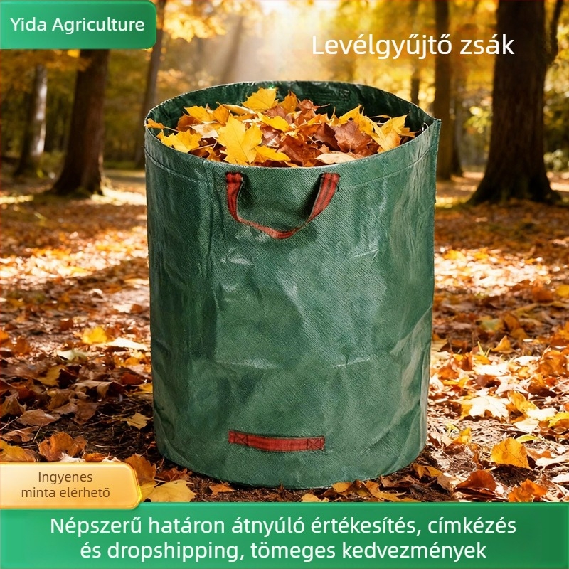Kerti lombgyűjtőzsák, nagy kapacitású lombtároló
