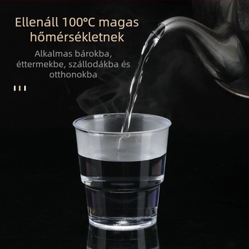Egyszer használatos kemény műanyag pohár italokhoz, átlátszó, élelmiszer-minőségű, megvastított, hőálló, háztartási használatra