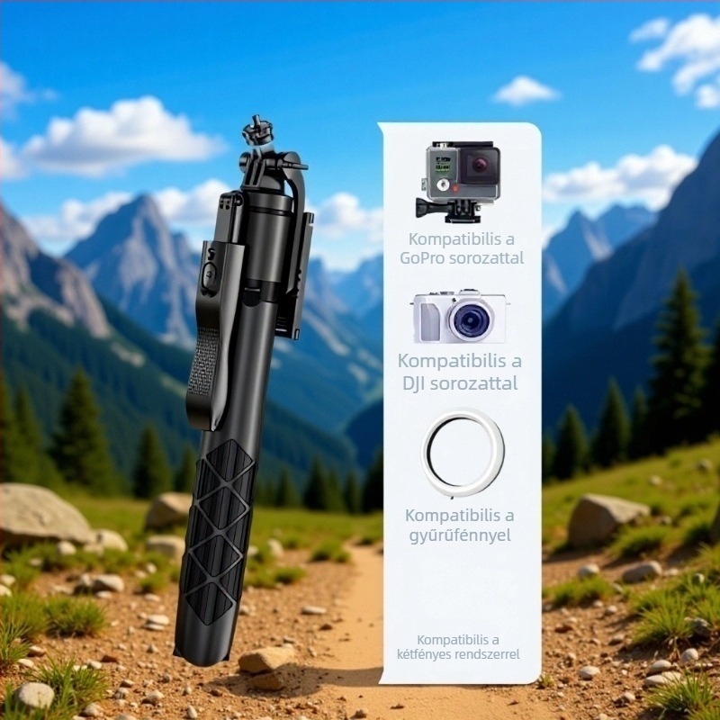 Selfie állvány telefonhoz Bluetooth távirányítóval, forgó, kihúzható – Ulanse, PPS