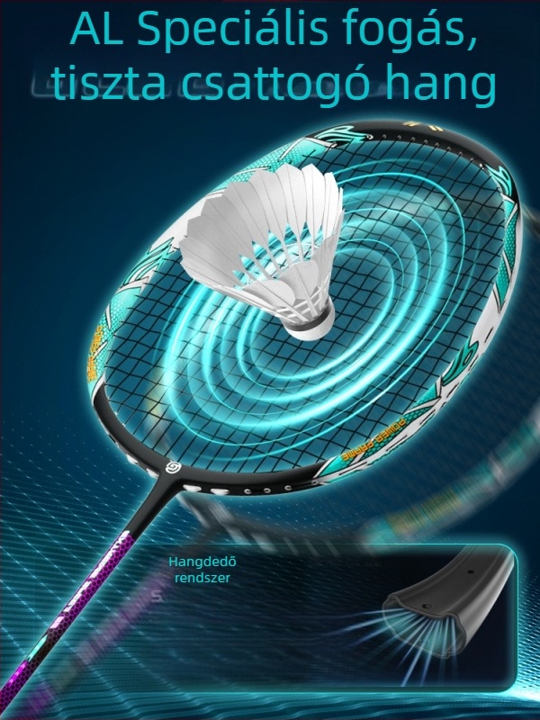 Global Wind tollasütő, karbonszálas váz, nylon húrok, tömeg 75–79 g, fogantyú G5, egyenes tengely