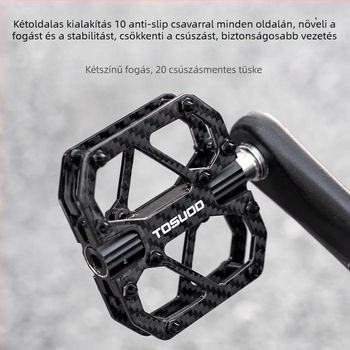 Pedálok - szénszálas, T700 titánium tengely, hegyikerékpár és országúti kerékpárokhoz, modell JT1231 Tosuod