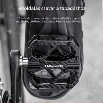 Pedálok - szénszálas, T700 titánium tengely, hegyikerékpár és országúti kerékpárokhoz, modell JT1231 Tosuod