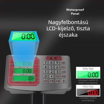 Crystal Eagle elektronikus platformmérleg árképzéshez, 300 kg kapacitás, elektronikus mérés, hálózati tápegység