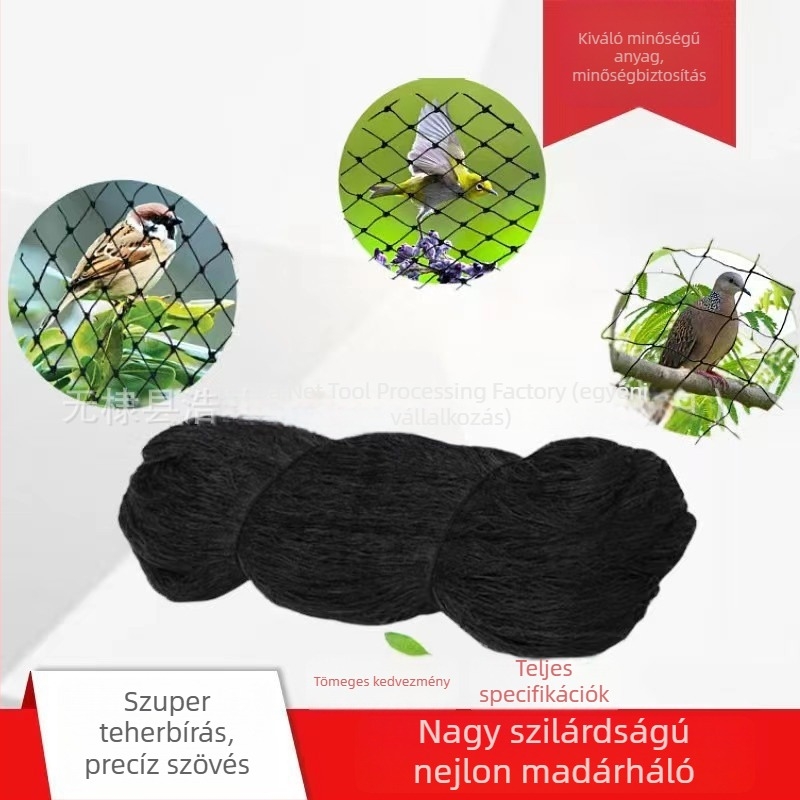 Nylon védőháló gyümölcsösök és mezőgazdasági területek számára, madár- és baromfi elleni háló cseresznyére és szőlőre