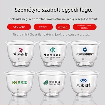 Egyszer használatos repülőtéri teás pohár, kemény polisztirolból, kapacitás kevesebb mint 100 ml, Kung Fu teahoz