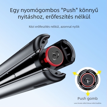 Yesido Selfie pálca mindent egyben tripóval, mágneses telefon-tartó, ABS + alumíniumötvözet, Bluetooth távvezérlő, stabilizáció, világító fény