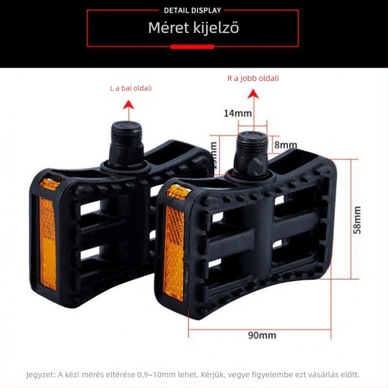 Elektromos kerékpár pedálok, univerzális illeszkedés, egyszerű modell, nemzeti szabvány