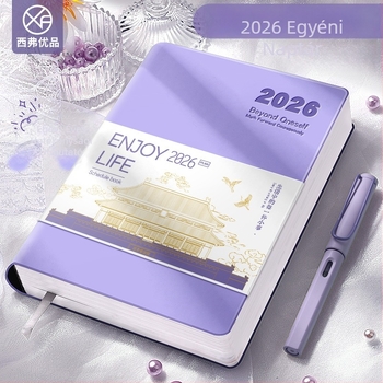 2026 önfegyelem és időgazdálkodás notesz, műbőr borító, varrott kötés, Dowling papír, 100–200 oldal, irodai és tanulmányi célokra