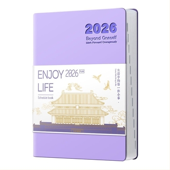 2026 önfegyelem és időgazdálkodás notesz, műbőr borító, varrott kötés, Dowling papír, 100–200 oldal, irodai és tanulmányi célokra