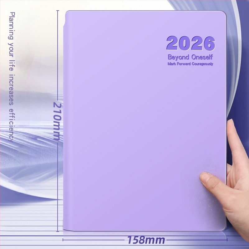2026 önfegyelem és időgazdálkodás notesz, műbőr borító, varrott kötés, Dowling papír, 100–200 oldal, irodai és tanulmányi célokra