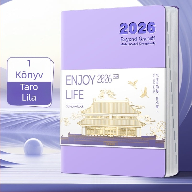 2026 önfegyelem és időgazdálkodás notesz, műbőr borító, varrott kötés, Dowling papír, 100–200 oldal, irodai és tanulmányi célokra