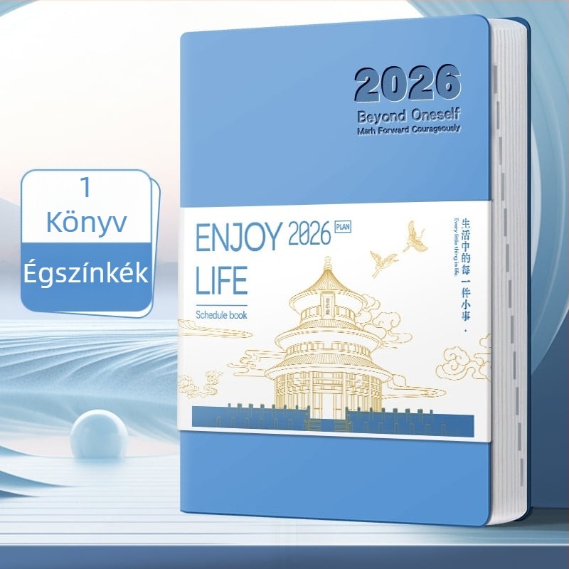 2026 önfegyelem és időgazdálkodás notesz, műbőr borító, varrott kötés, Dowling papír, 100–200 oldal, irodai és tanulmányi célokra