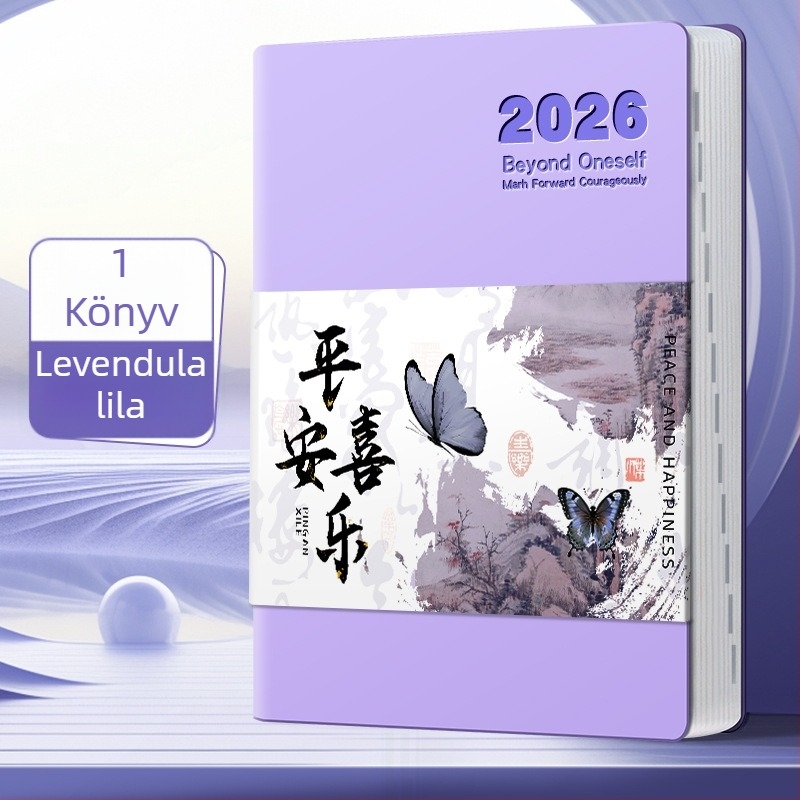 2026 önfegyelem és időgazdálkodás notesz, műbőr borító, varrott kötés, Dowling papír, 100–200 oldal, irodai és tanulmányi célokra