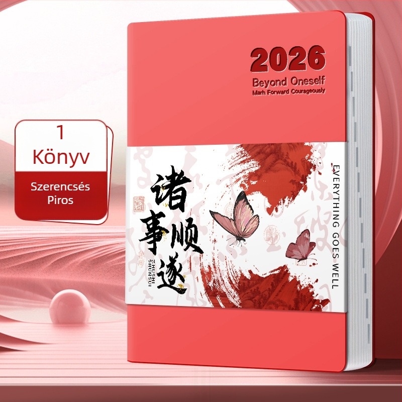 2026 önfegyelem és időgazdálkodás notesz, műbőr borító, varrott kötés, Dowling papír, 100–200 oldal, irodai és tanulmányi célokra