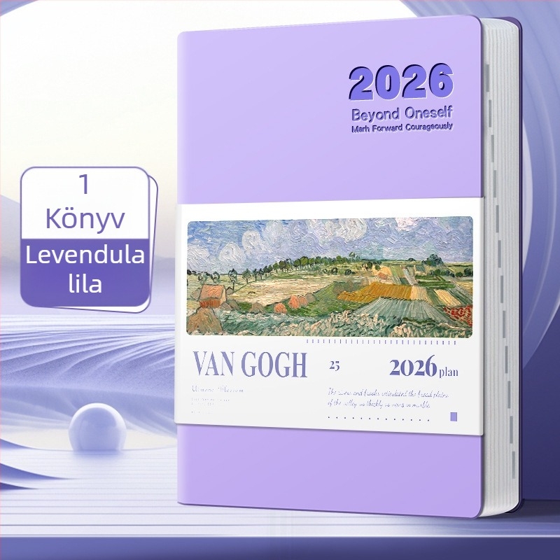2026 önfegyelem és időgazdálkodás notesz, műbőr borító, varrott kötés, Dowling papír, 100–200 oldal, irodai és tanulmányi célokra