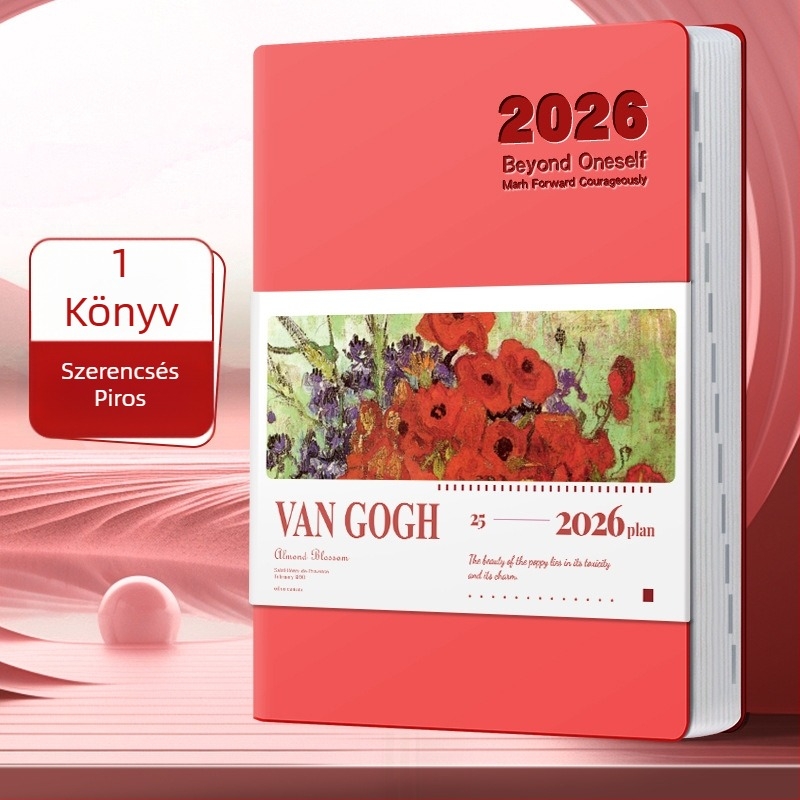 2026 önfegyelem és időgazdálkodás notesz, műbőr borító, varrott kötés, Dowling papír, 100–200 oldal, irodai és tanulmányi célokra