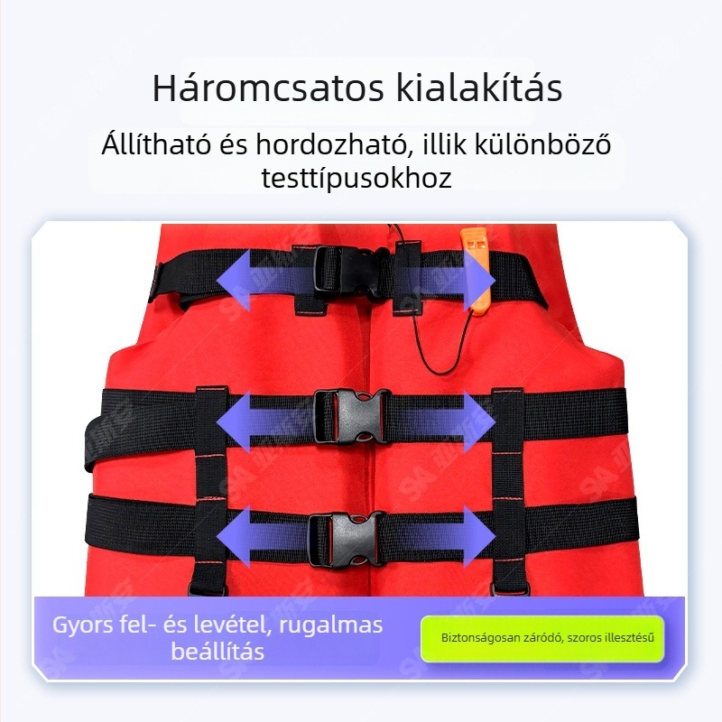 Felnőtt mentőmellény vízi sportokra, nagy felhajtóerővel, testreszabható, hivatalos magánmárkával