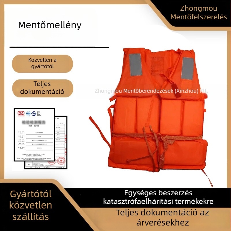 Tűzoltó vízi mentőmellény – magas felhajtóerő, Zhongmou márka, termékkód 8951, modell Complete