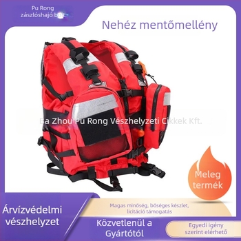 Purong mentőmellény vízimentéshez és raftinghoz, nagy felhajtóerővel, hordozható, nehéz kivitel