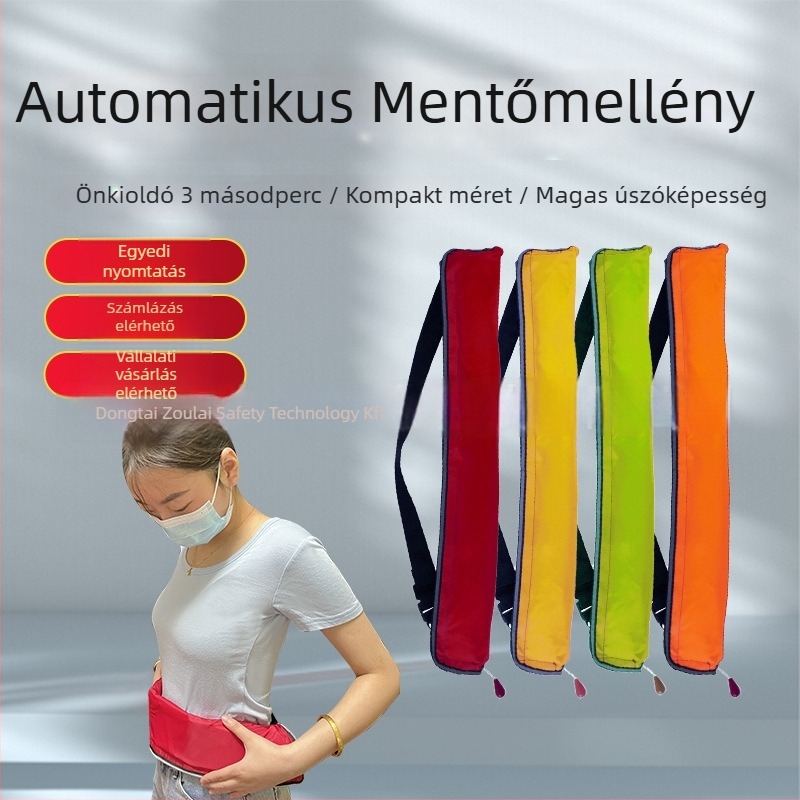 Automata felfújható életöv horgászathoz, fulladás elleni védelem, testreszabható feldolgozás