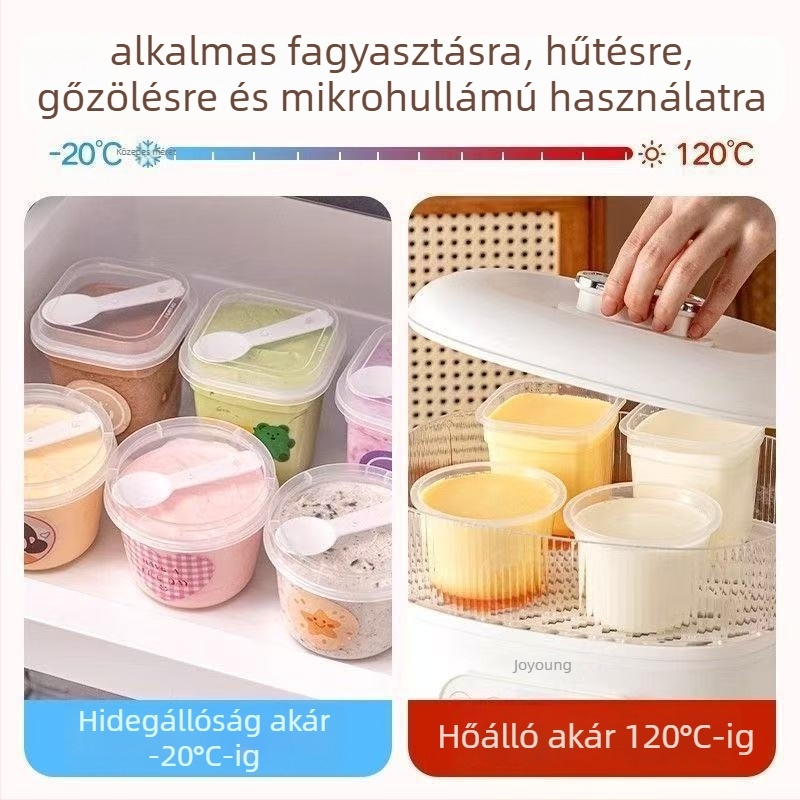 Egyszer használatos műanyag puding pohár, hőálló, alkalmas zseléhez, joghurthoz és mousse-hoz, fedél nélkül