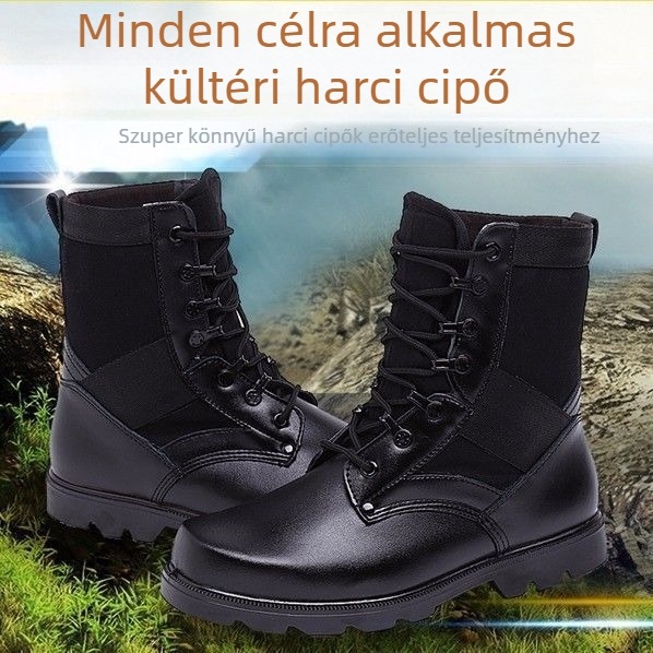 Férfi túracipő, könnyű, mikroszálas bőr felsőrész, gumírozott talp