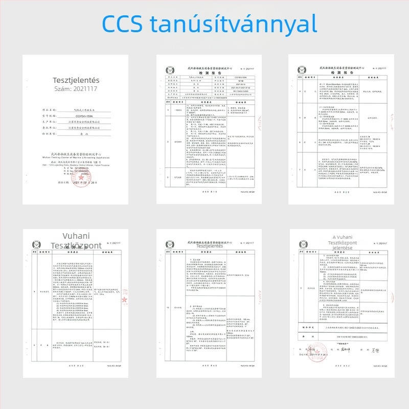 Felnőtt nyakkendő típusú felfújható mentőmellény, kézi és teljesen automata működés, horgászathoz, CCS tanúsítvány